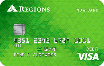 regions bank now card cost